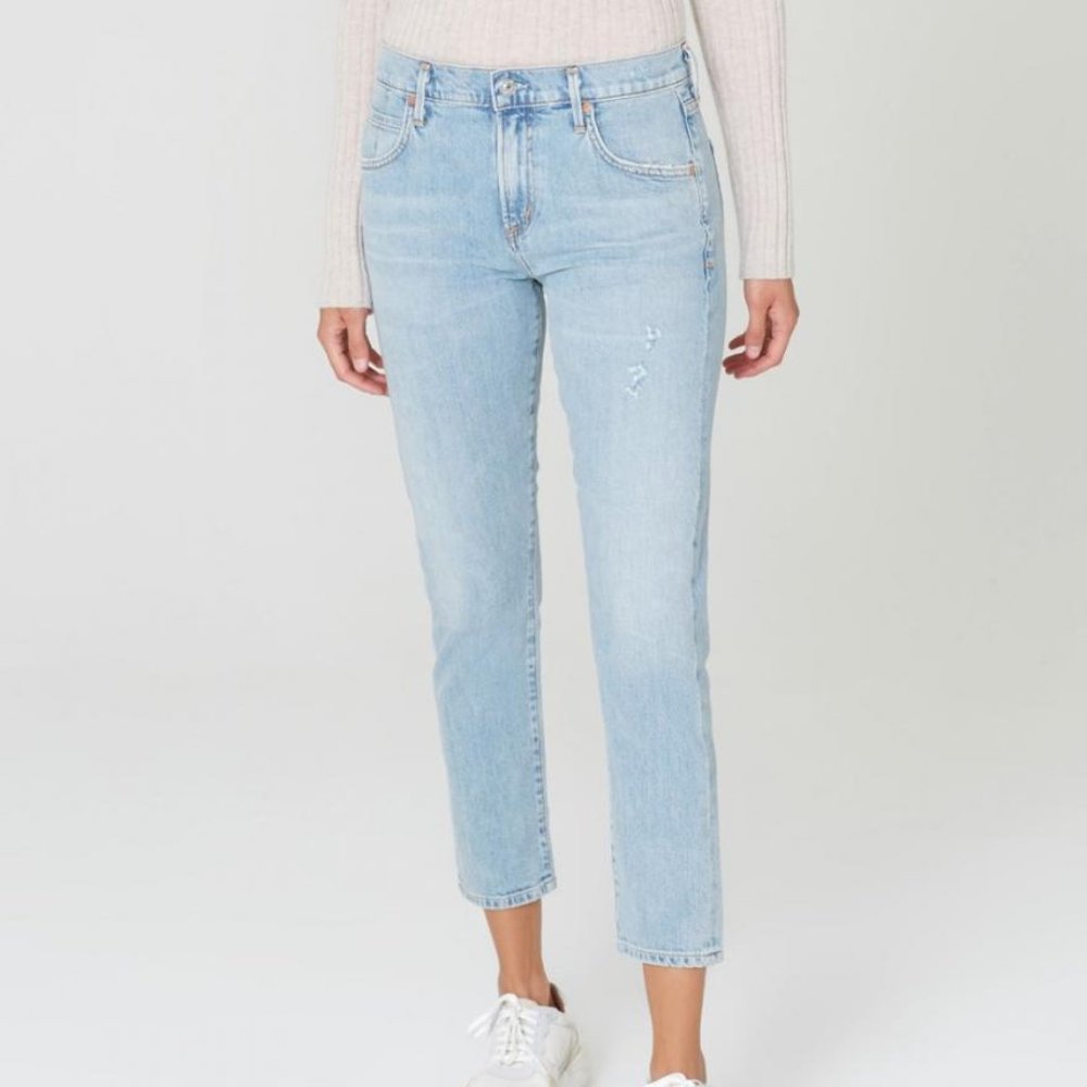 Citizens Of Humanity Light Blue Cropped Jeans